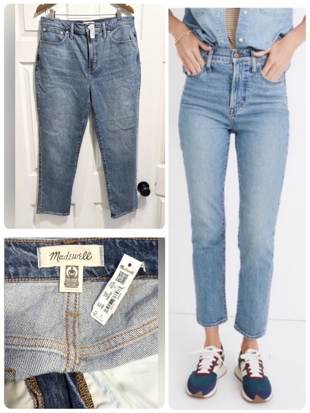 NWT Madewell The Perfect Vintage Straight Jeans High Rise Size 31 Brand New